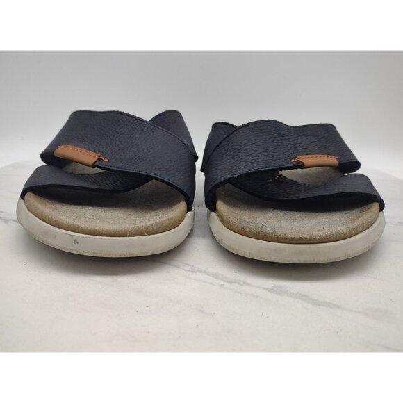 MEPHISTO Conrad Mens Size EU 43 US 1 1 Blue Leather Slide Flat Sandals main image 7